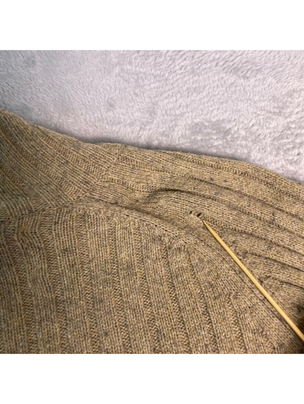Abercrombie & Fitch Muscle Sweater Mens XL Brown Ribbed Mock Neck Wool Blend - Picture 9 of 9